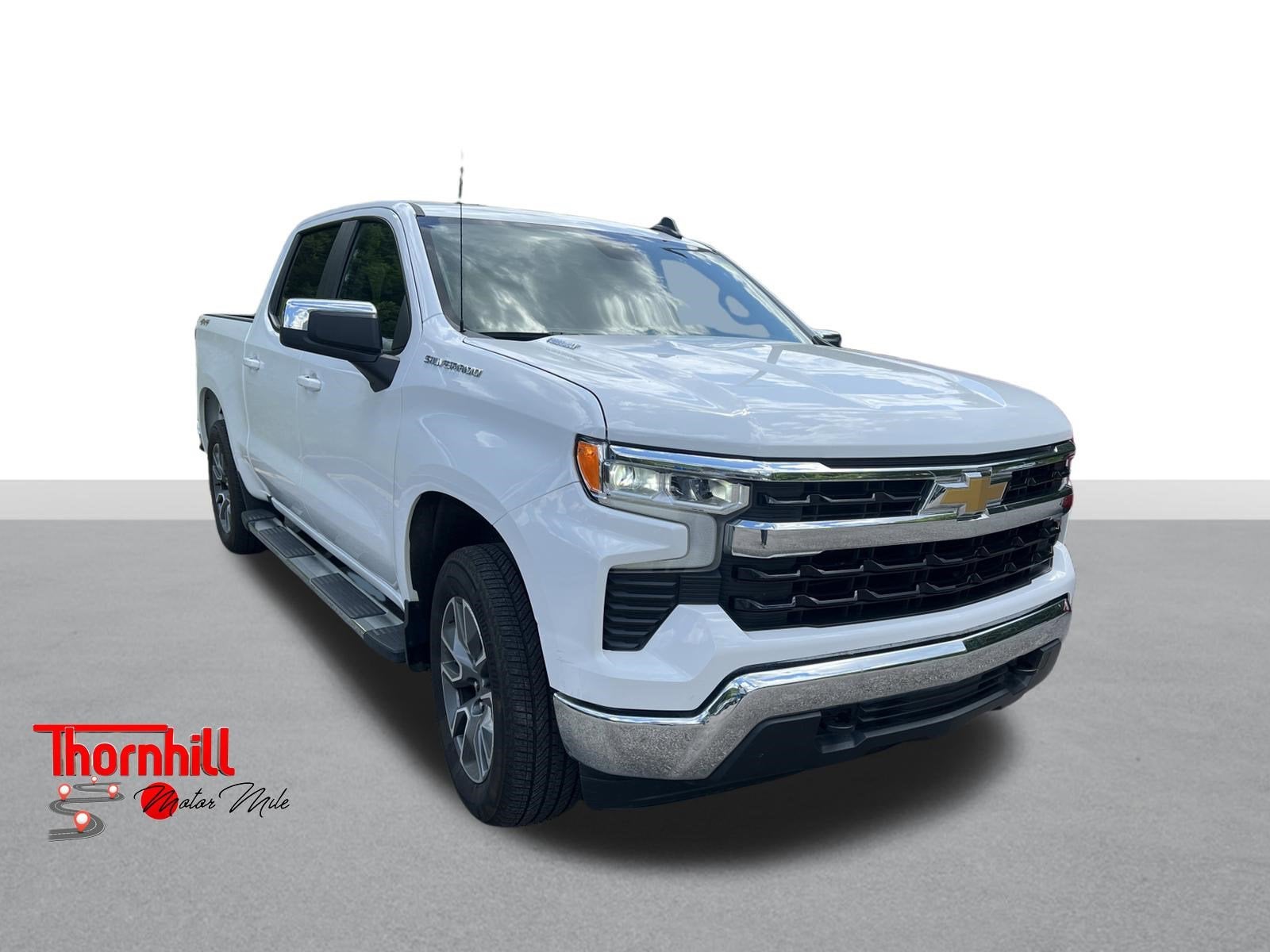 2024 Chevrolet Silverado 1500 LT in Summit White — front three-quarter view