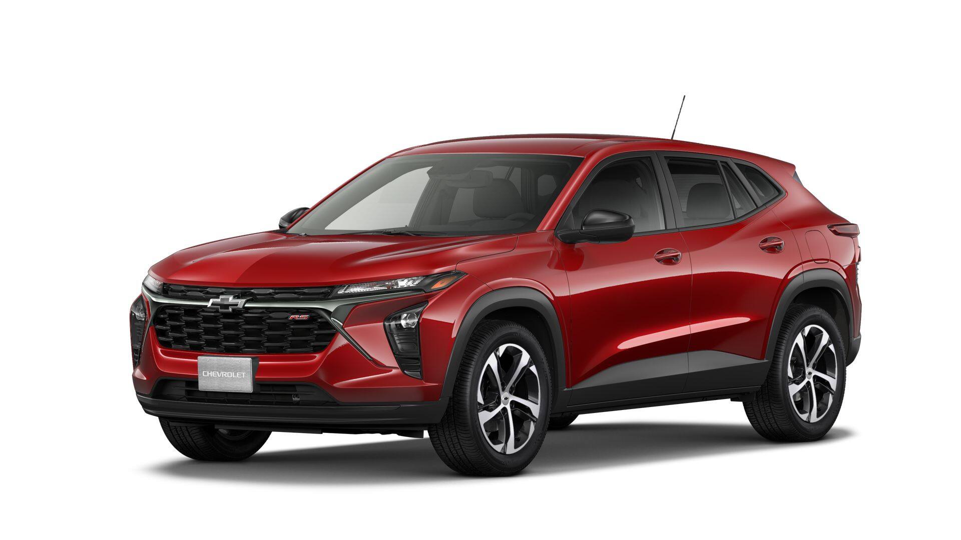2026 Chevrolet Trax 1RS in Apex Red — front three-quarter view