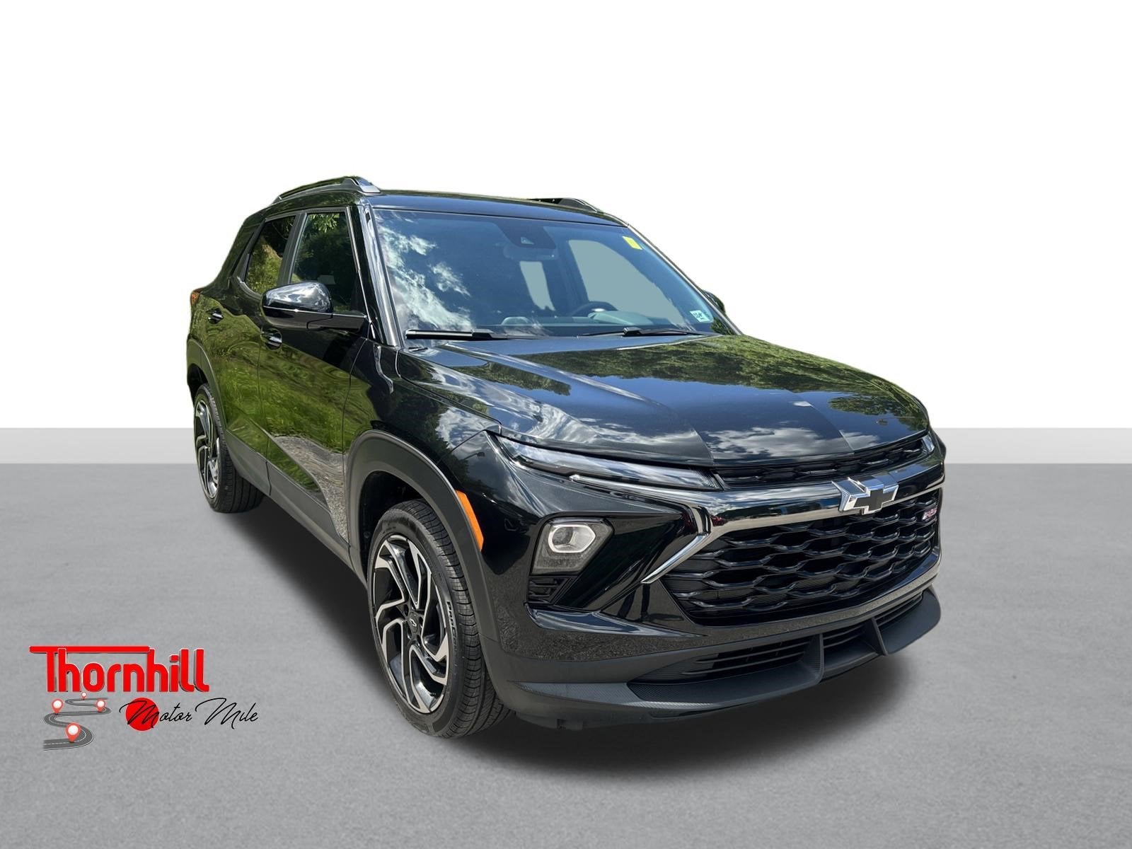 2024 Chevrolet Trailblazer RS in Mosaic Black Metallic — front three-quarter view